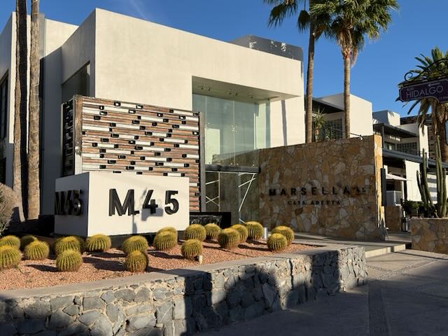 Marbella 45 hotel entrance, Hermosillo base camp